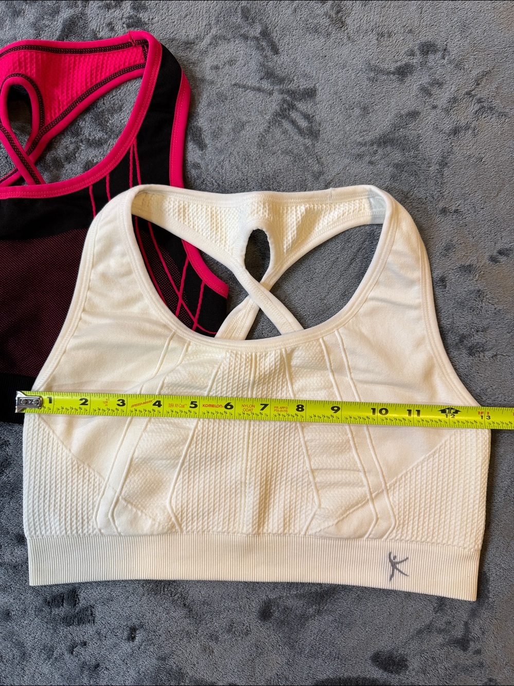 Danskin Racerback Sports Bras - White & Hot Pink/Black -2-Pack - Picture 6 of 6